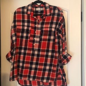 Old Navy Quarter Button Flannel